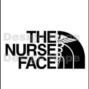 The nurse face decal 4”